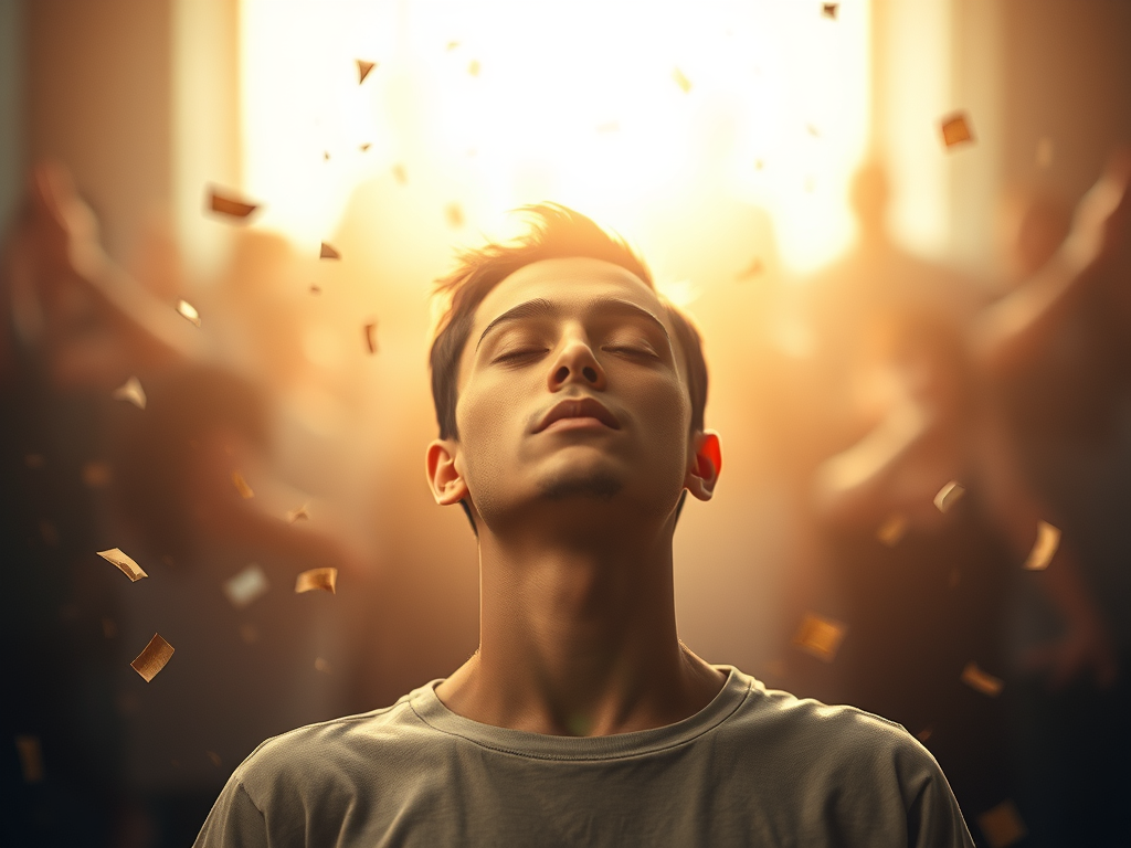 The Interior of  Person's Mind Overwhelmed with Stress.